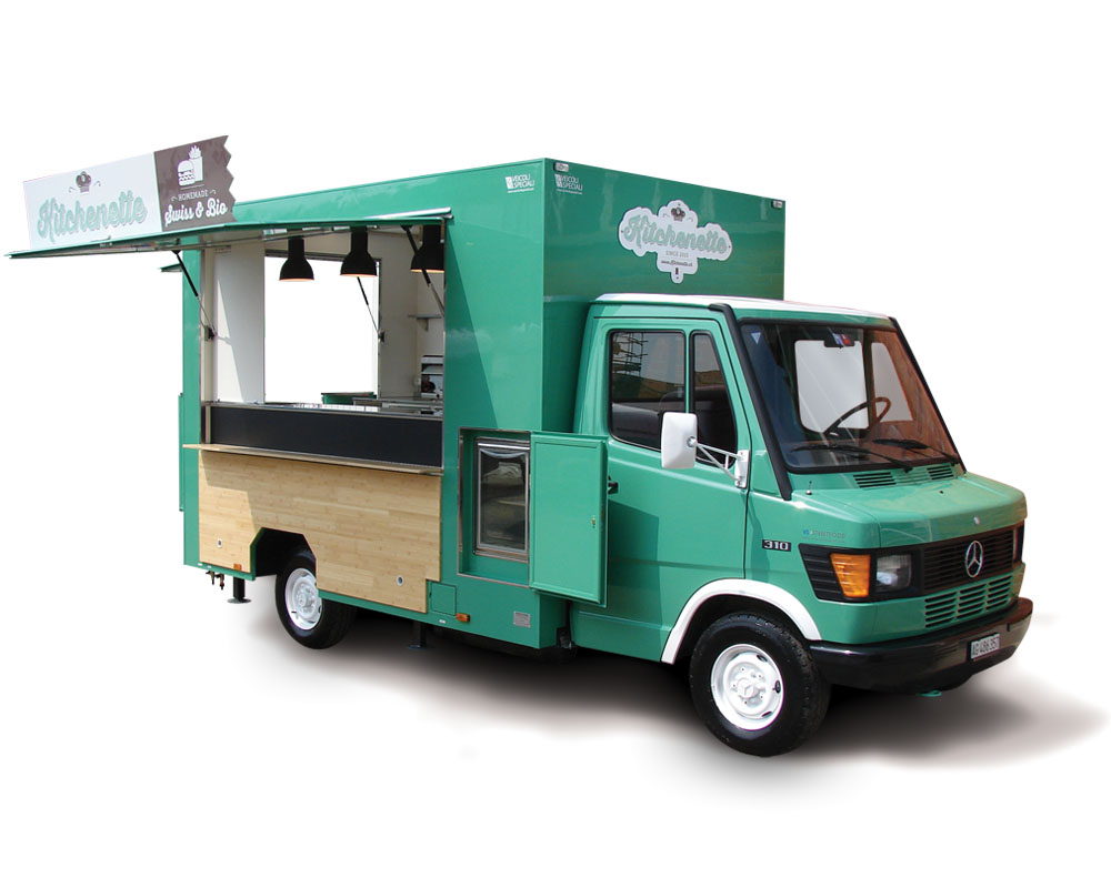 Mercedes Food Truck for Hamburgers and French Fries vending
