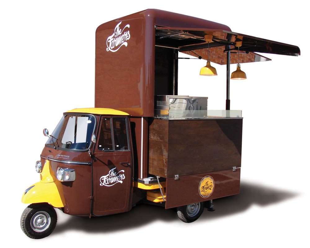 Sandwich ape car for street vending - The Farmers