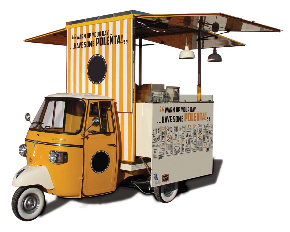 ape street food for vending polenta in New York