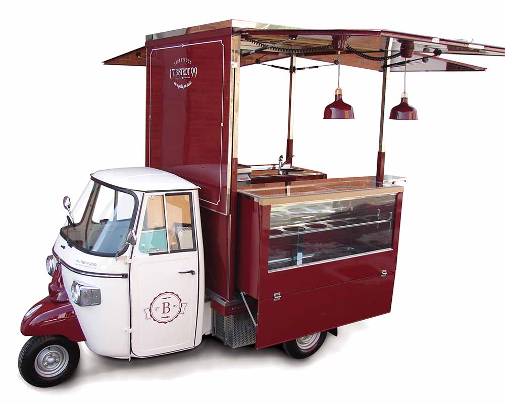 Food Ape Car for Catering at events, wedding, parties - Bistrot 1799