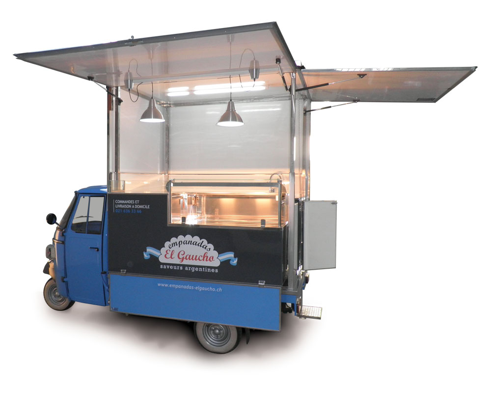 Ape Car for street food vending, argentinian empanadas