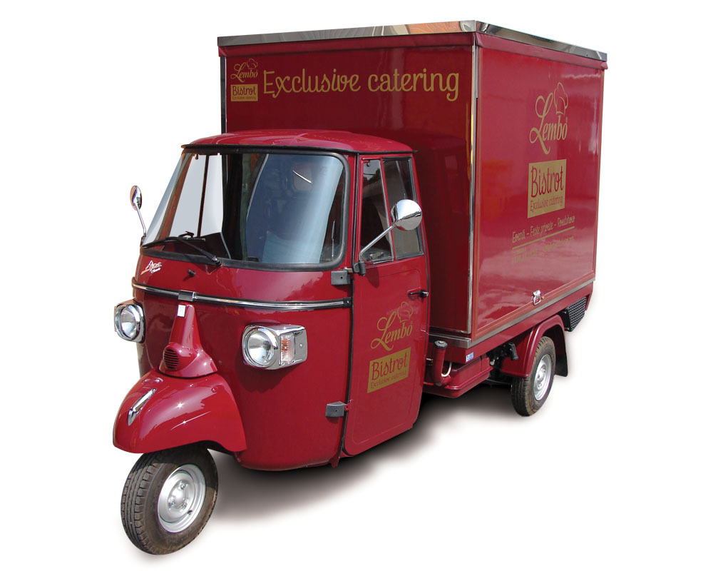 Vespa triporteur pour commerce ambulant et catering - Lembo Bistrot