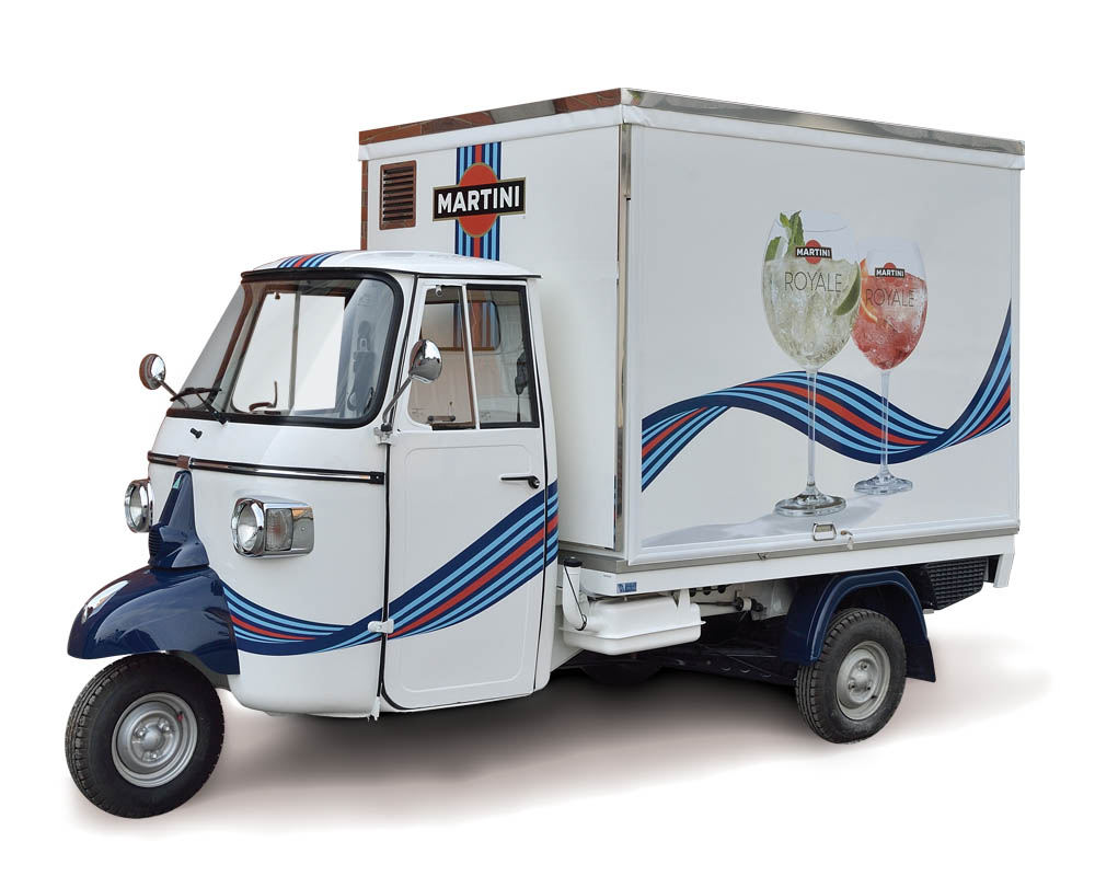 Piaggio Mobile Cocktail Bar designed for Martini