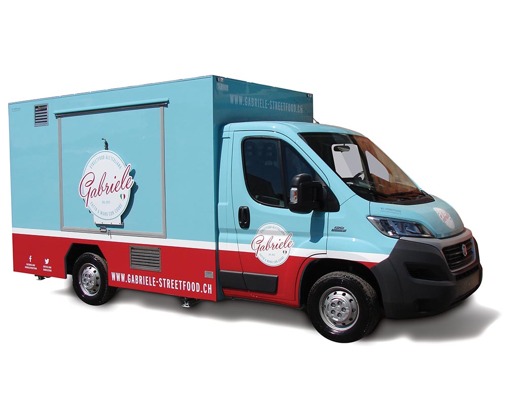 Ducato Food Truck for vending italian delicacies in Switzerland