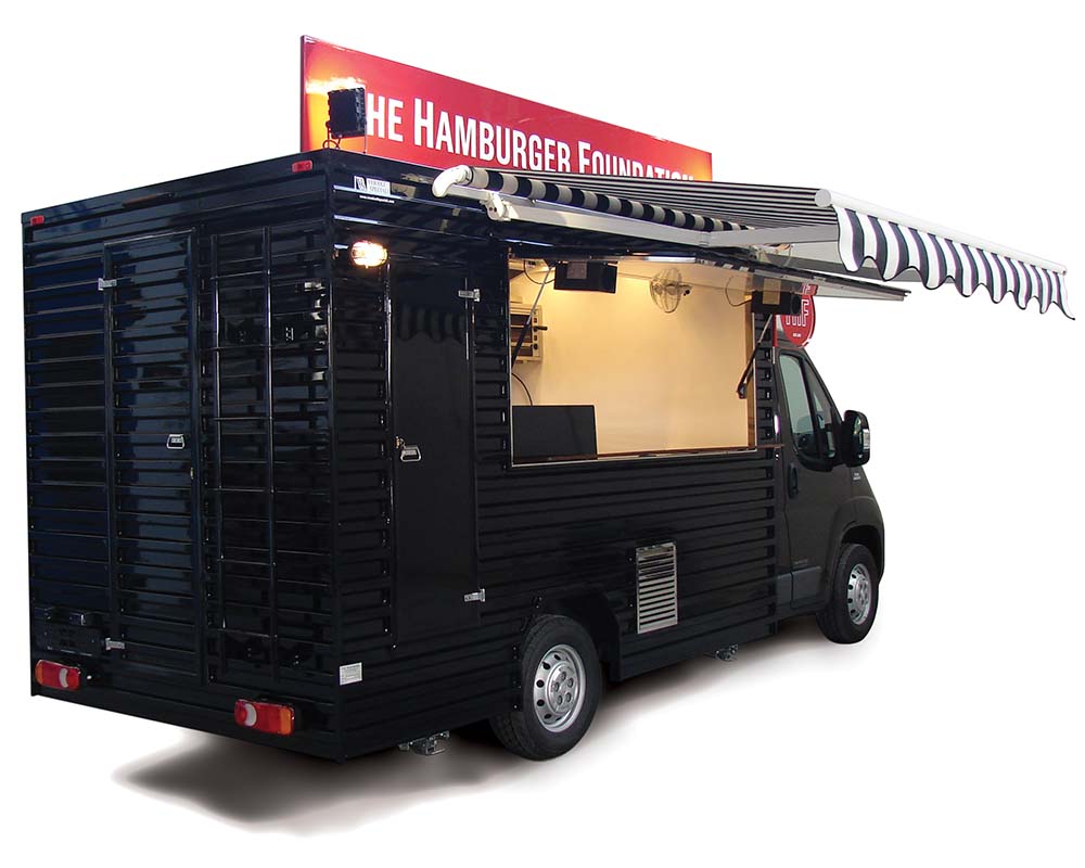 Fiat Ducato food van for vending hamburgers in switzerland