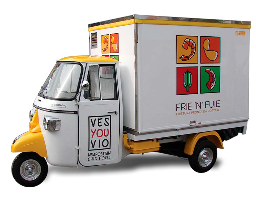 Ape Triporteur Friterie Ambulante Piaggio Frie 'N Fuie | (Naples - Italie)