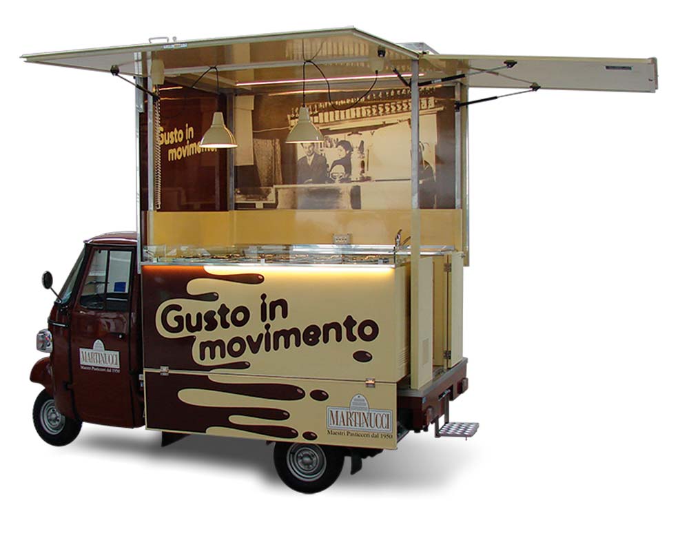 ape piaggio per vendere caffe e gelati