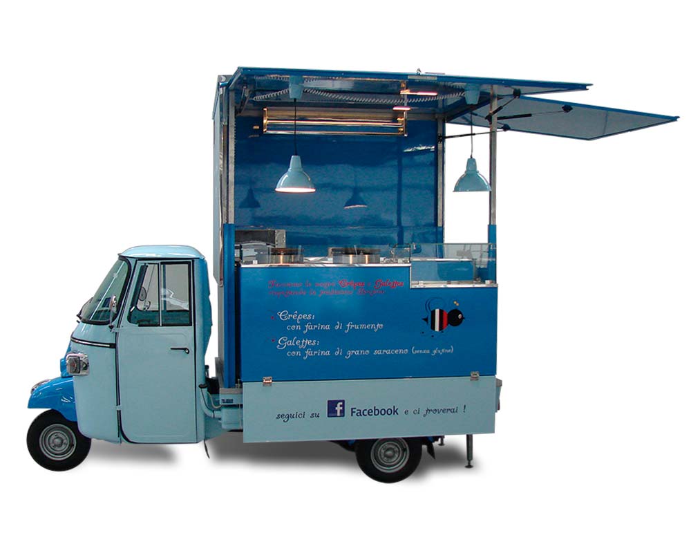 food truck piaggio ape crepes - L’Abeille Gourmande