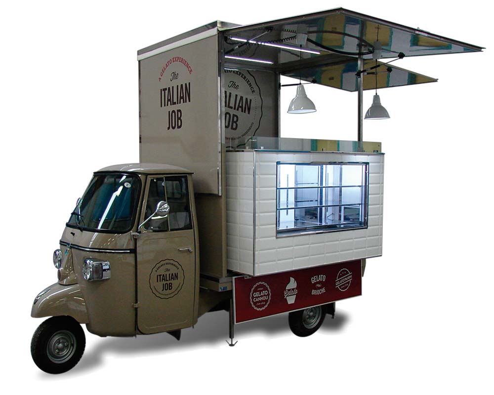 food truck piaggio per vendita gelato a miami