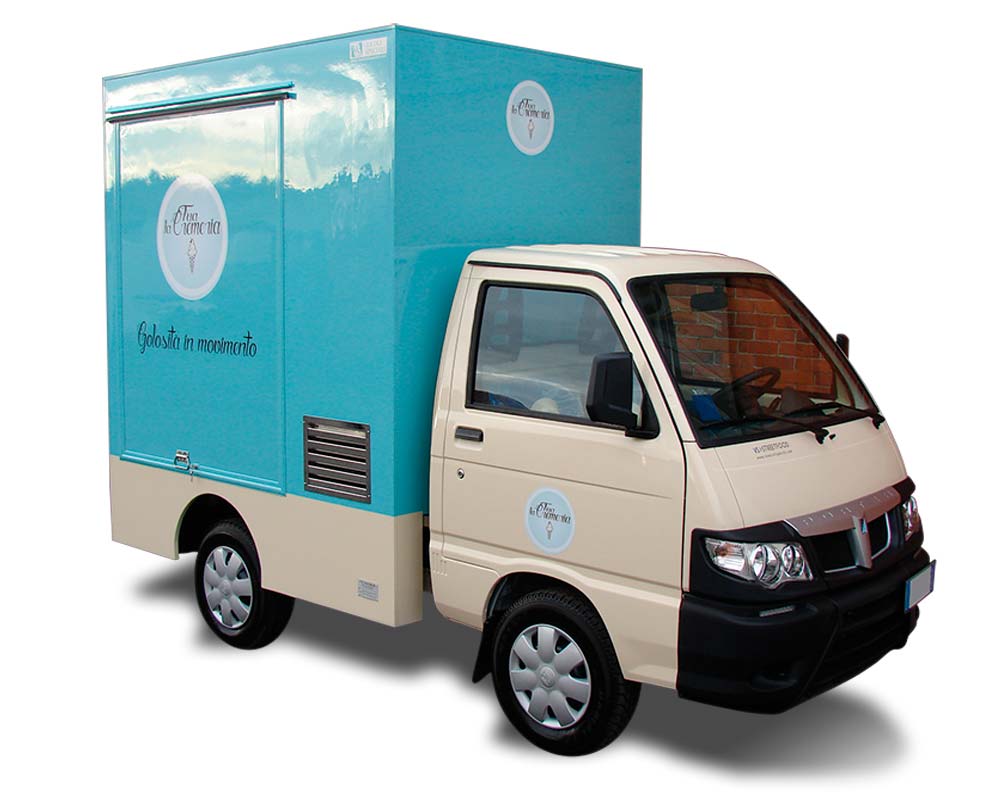 Piaggio Porter mit Amenagement Glacerie Italienne | La Cremeria