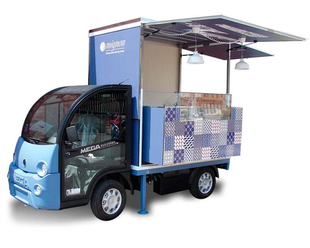 Veicolo elettrico per street food mega e-worker