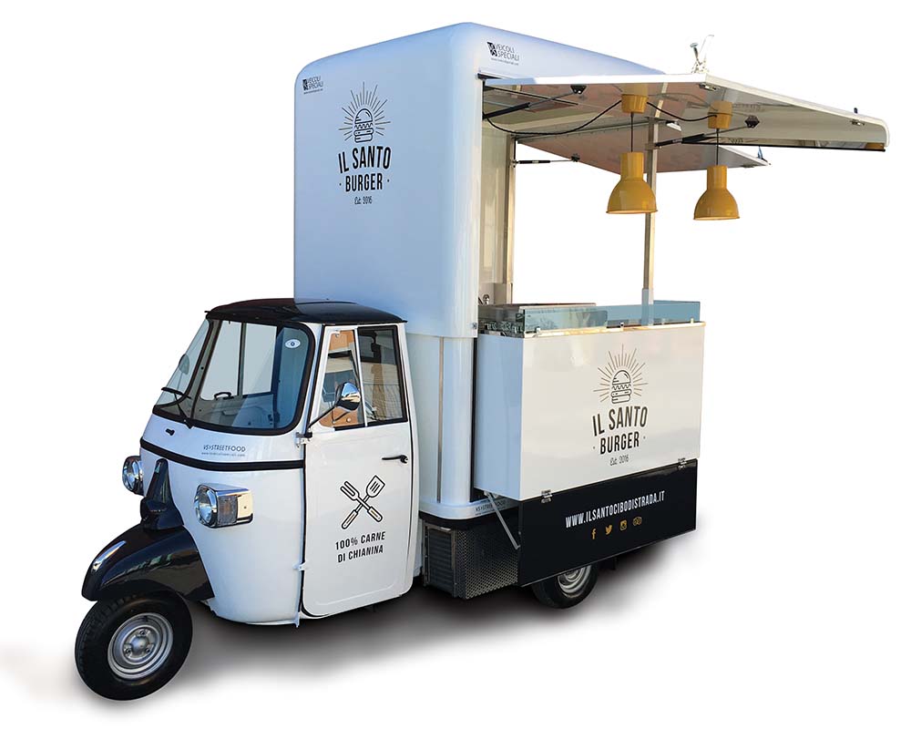 Santo Burger truck designed for street food business