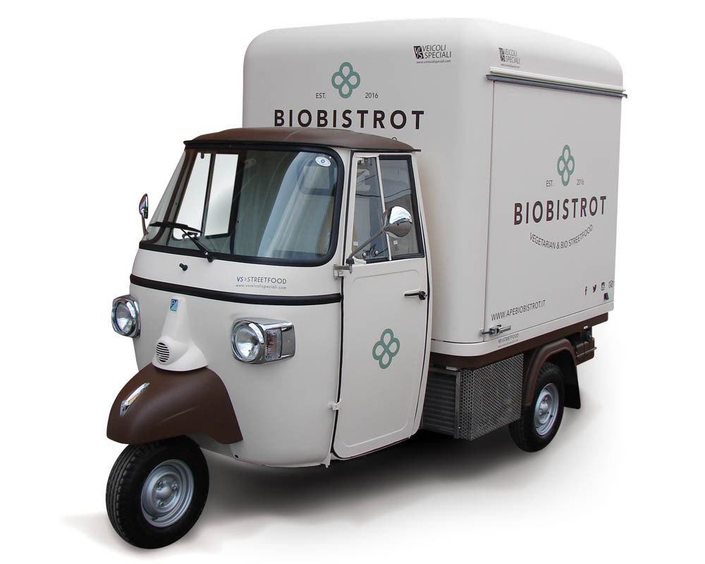 Piaggio Ape Bistrot pour vente Crepes Vegetariennes | Biobistrot