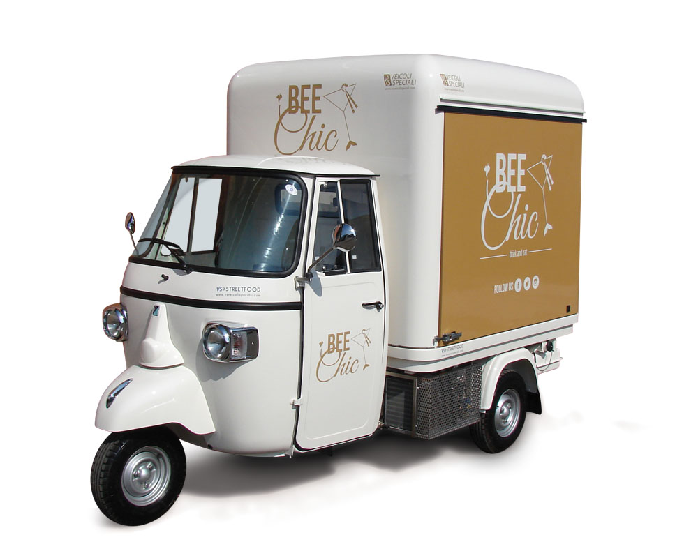 Ape Car for food catering to rent for events, parties, weddings