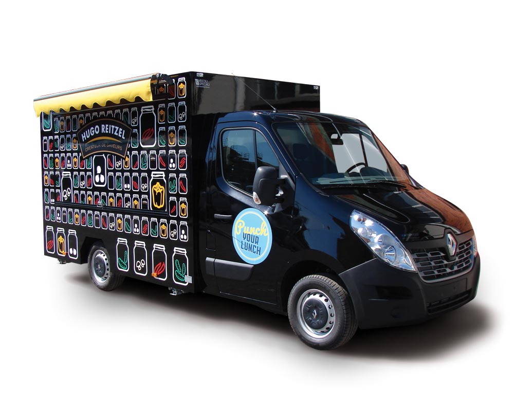 Renault Master "Hugo Reitzel" is a promo truck to promote food products