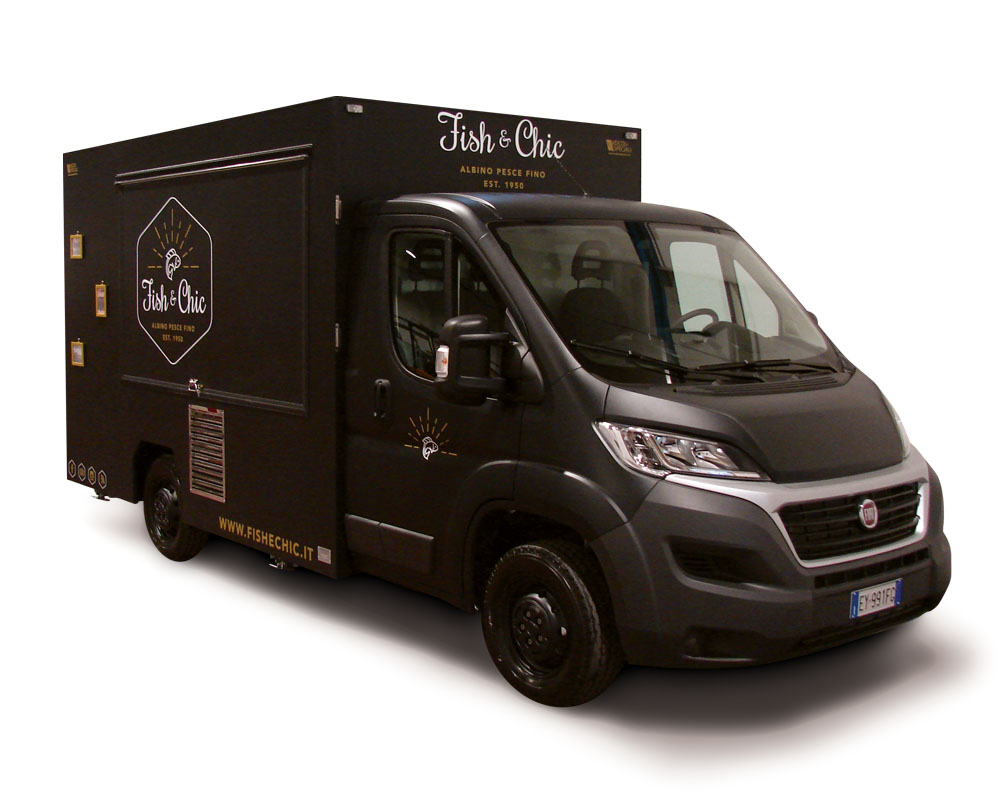 Fish & Chic is a food van built on Fiat Ducato