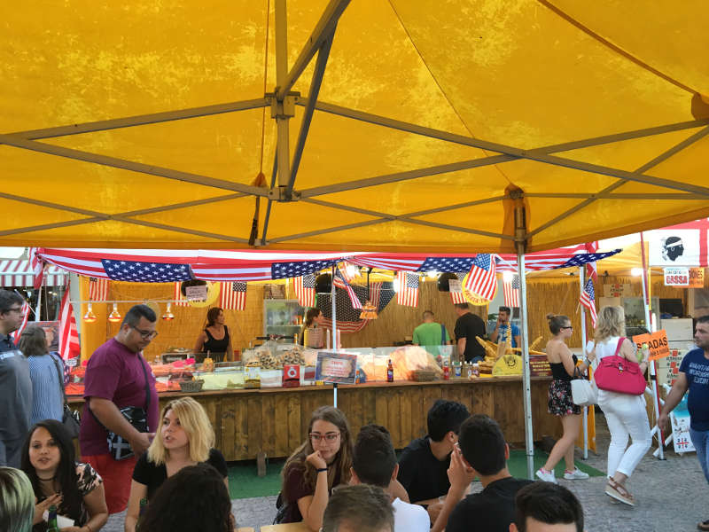 gazebo tendone per vendita prodotti alimentari in fiere ed eventi