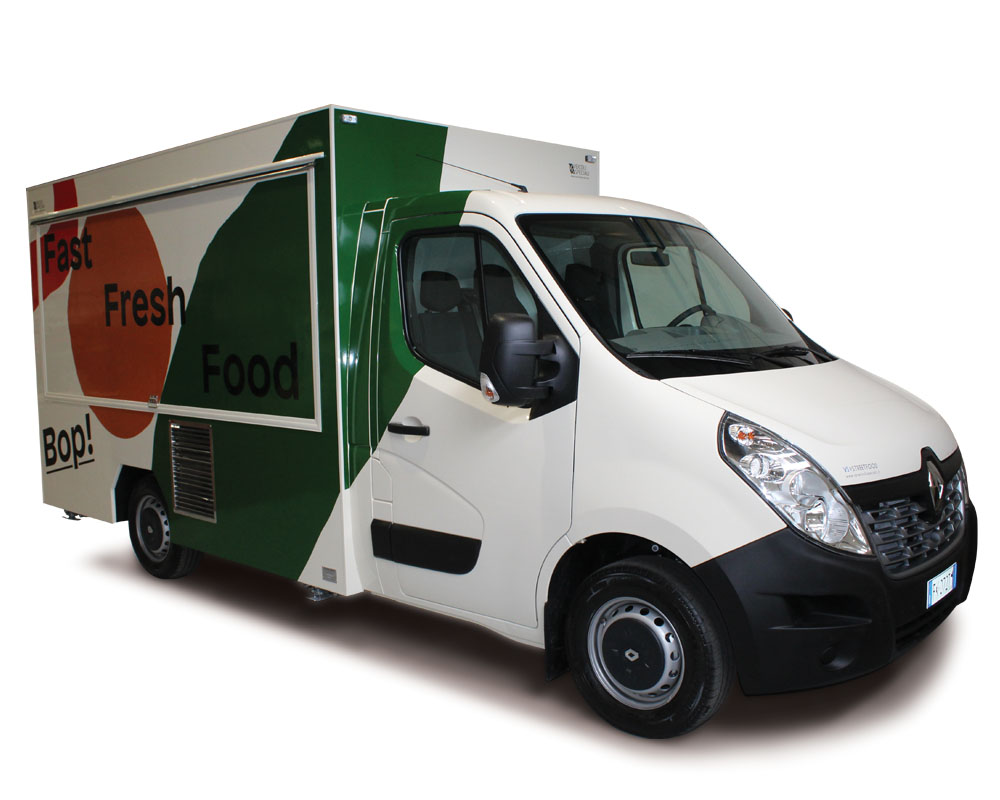 Bop è un furgone food truck allestito come cucina mobile e ristorante itinerante a Milano