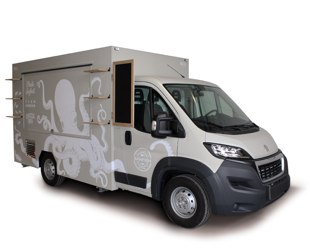 Food Truck Peugeot Boxer aménagé pour Cuisine de Poisson | Sanfish