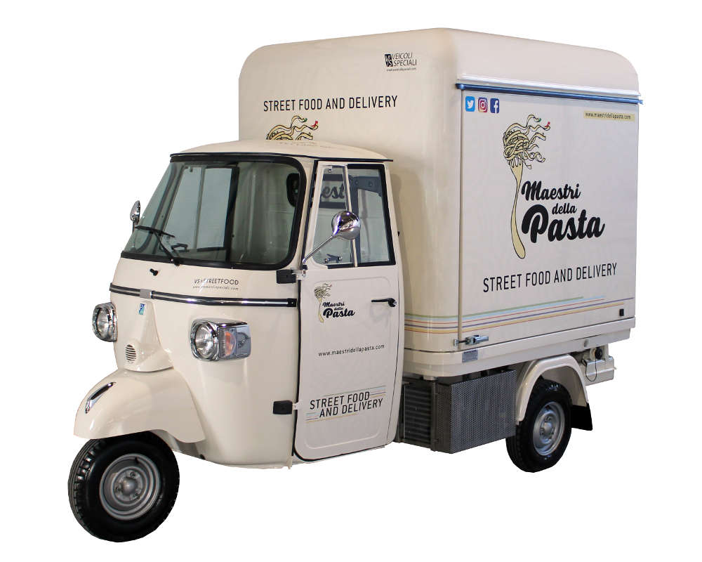 Pasta food truck design for Maestri della Pasta and operating as a mobile food business