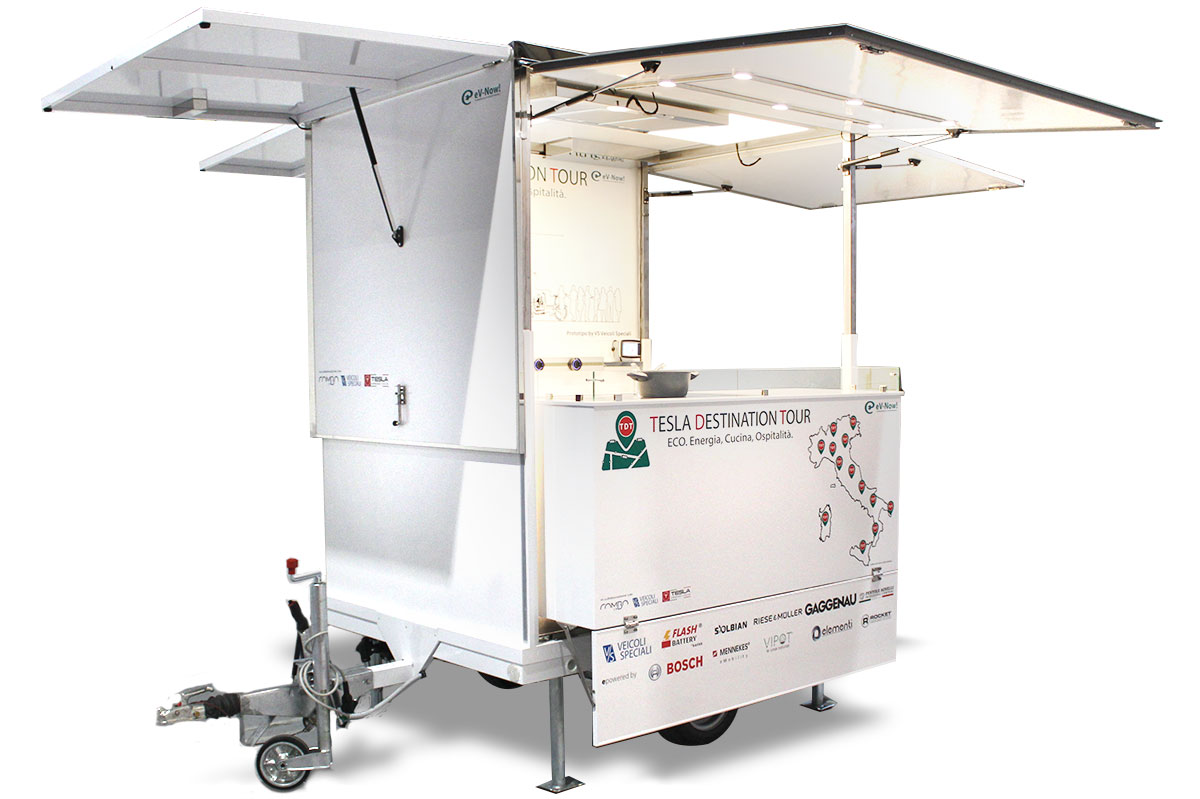 f-trailer is a food trailer mobile kitchen powered with renewable solar energy