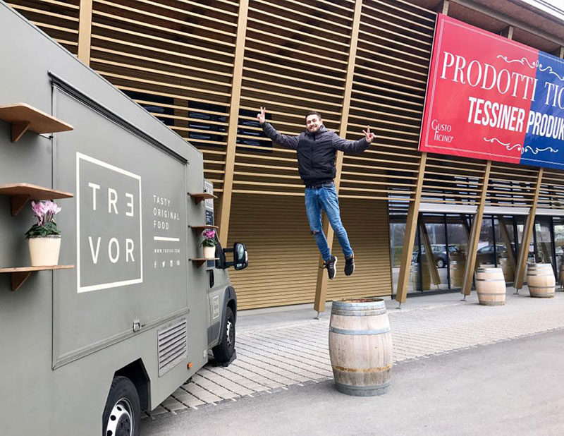 tr3vor food truck active in canton ticino Swiss and managed by the chef Trevor Alpignani
