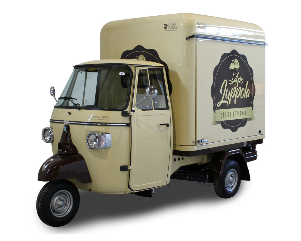 ape birra luppola veicolo street food