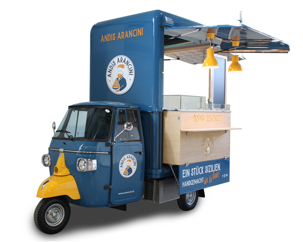 ape piaggio v-curve street food a vienna austria