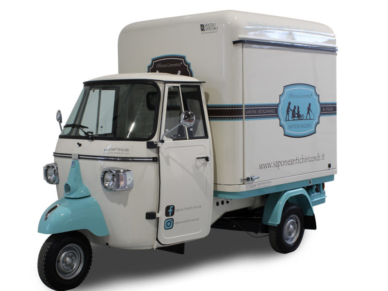 promo truck boutique mobile vendita di saponi per officina cosmetica