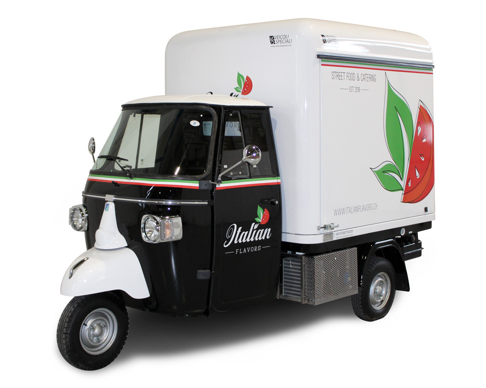 piaggio food van for catering service at events italian flavors