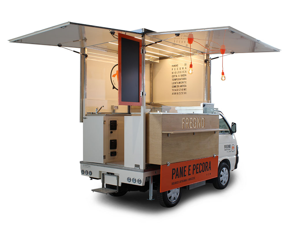 piaggio porter fregno panino callara veicolo per lo street food a Milano