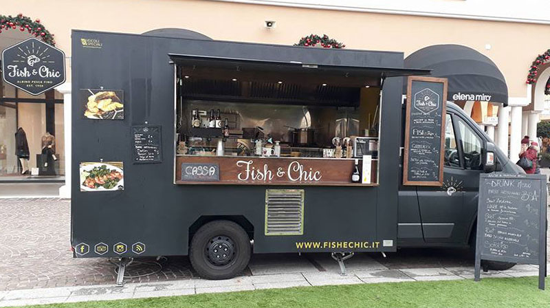 Fish & Chic food van fiat ducato cucina itinerante