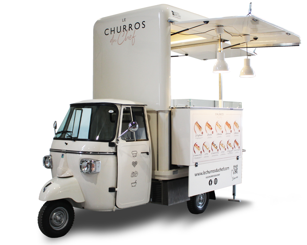 allestimento ape food truck churreria mobile Piaggio