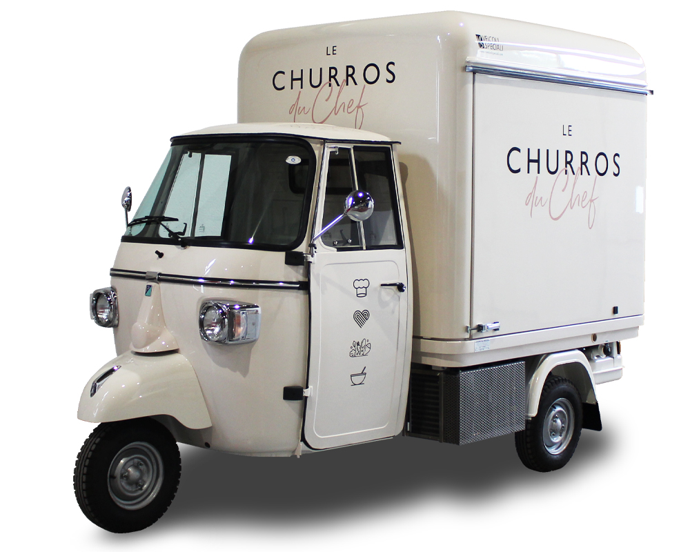 allestimento ape food truck les churros du chef