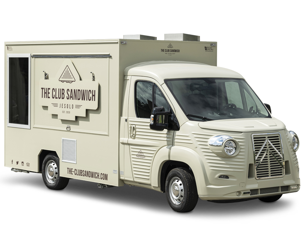 furgone ristorante club sandwich truck su citroen jumper