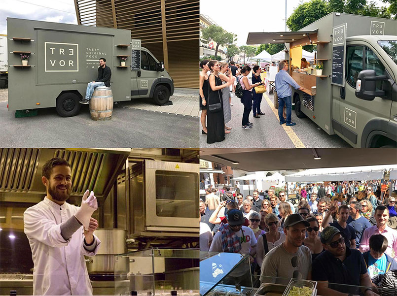 tr3vor chef stellato di successo apre un food truck gourmet in Svizzera