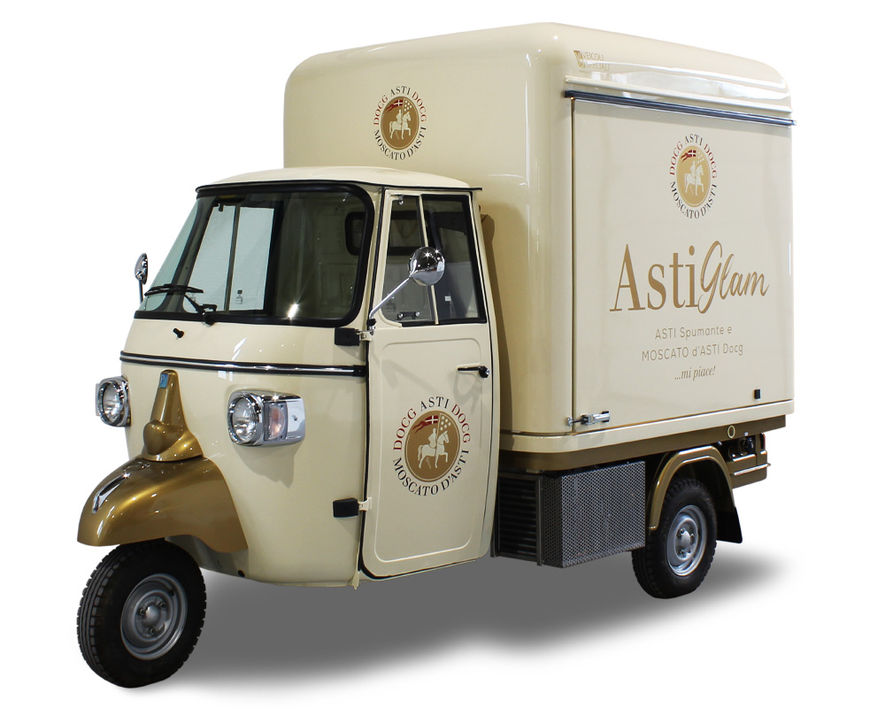 Wine Truck Consortium Asti DOCG Triporteur Piaggio Ape V-Curve®