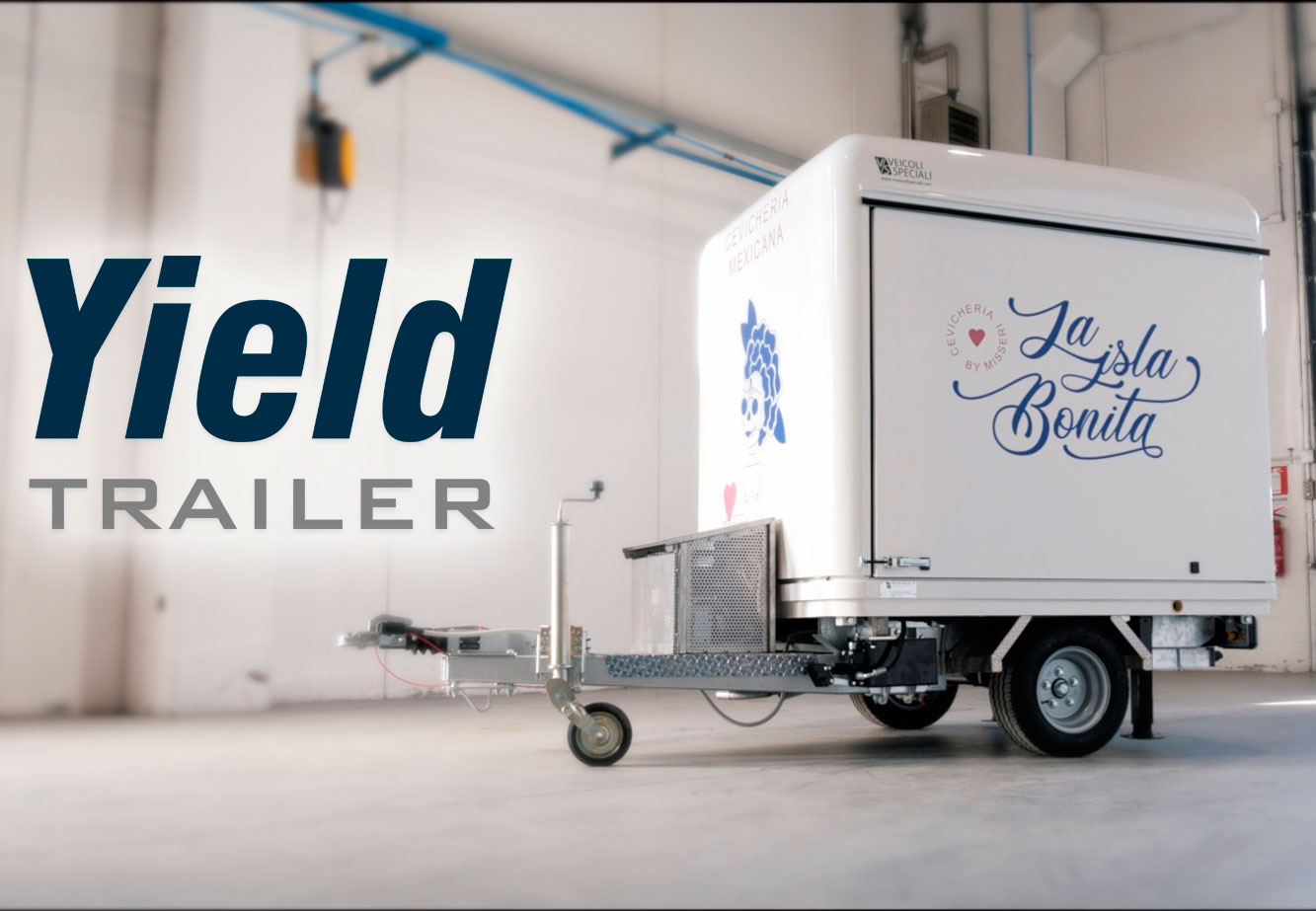 yield trailer rimorchio ecotecnologico convertibile in rimorchio food truck e negozio mobile