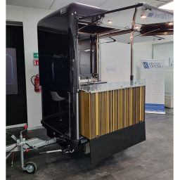 rimorchio food usato mini trailer nero