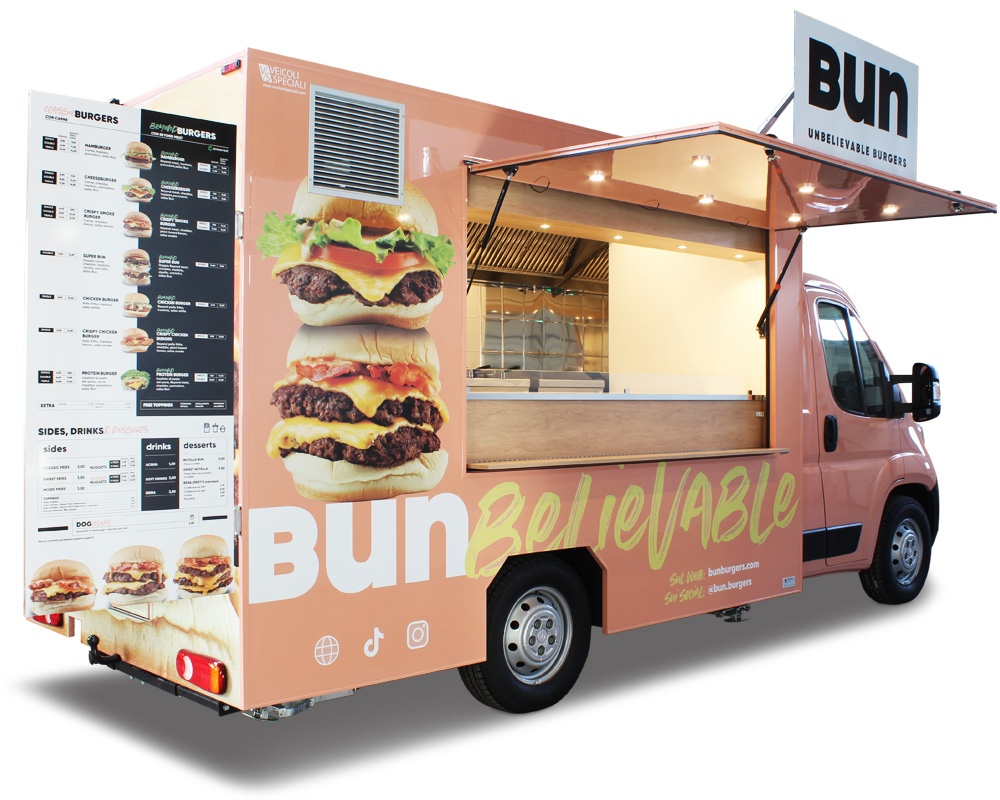 food truck hamburgers and gourmet fast food