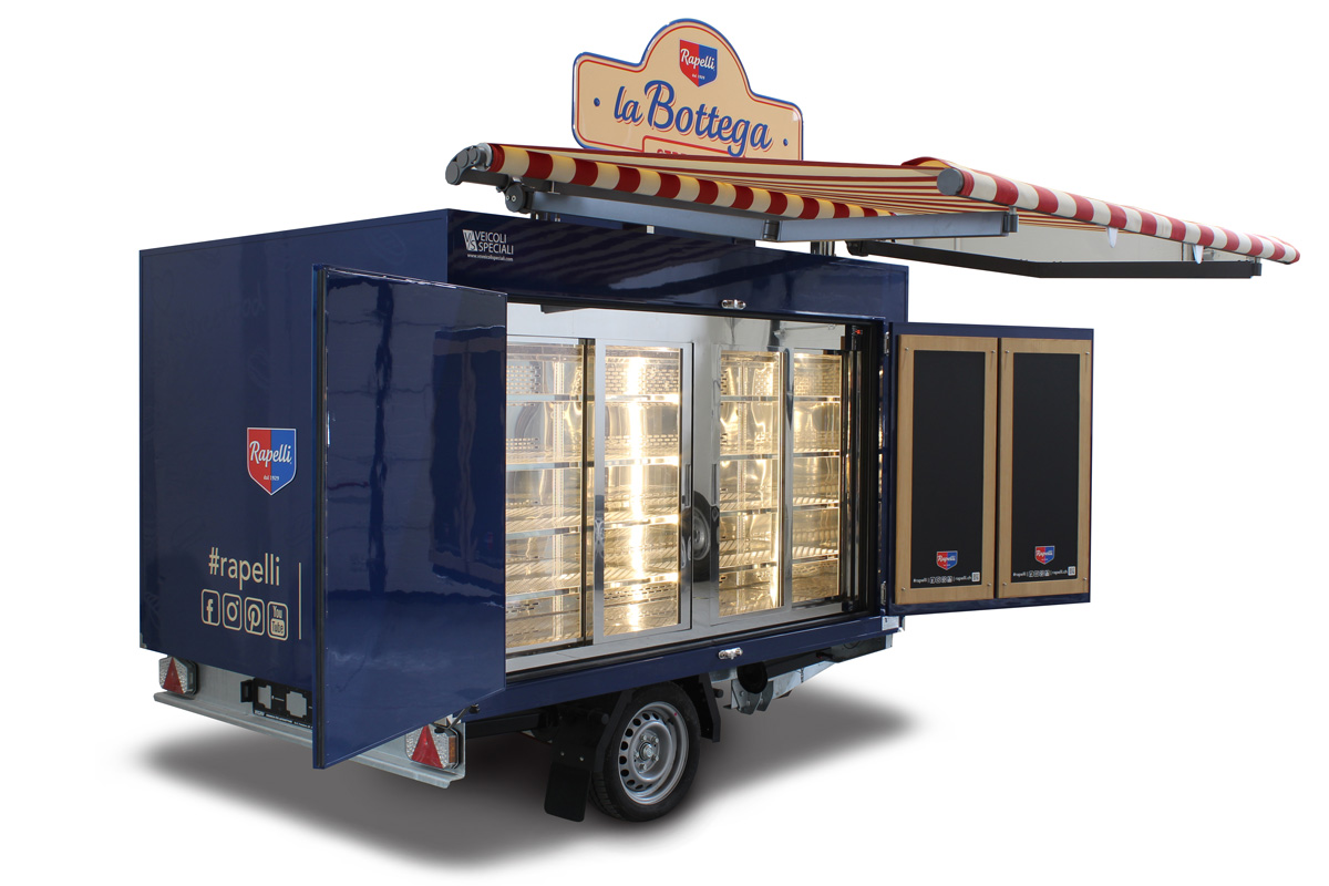 rimorchio refrigerato per street food