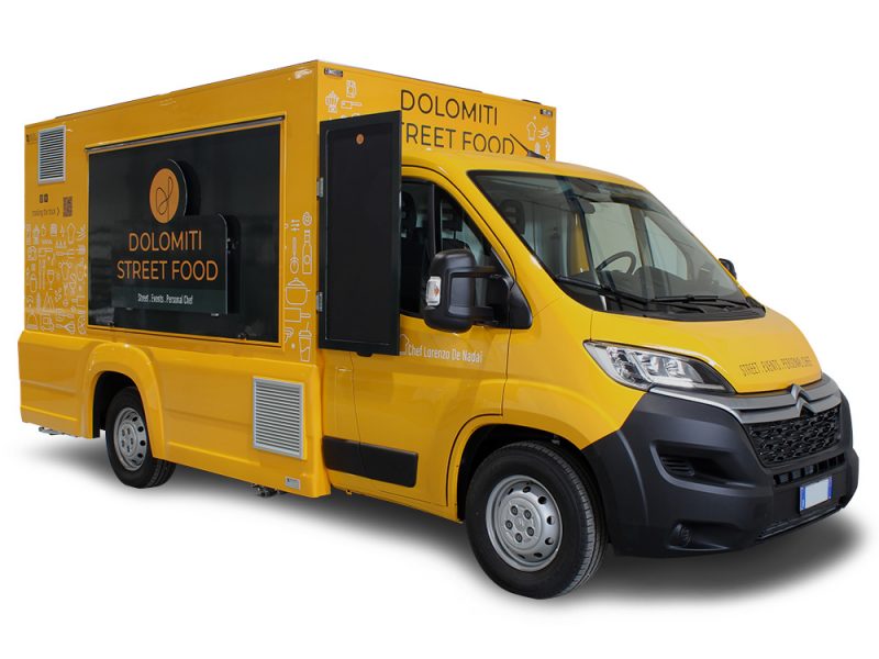 dolomiti street food cucina di strada pro x food truck giallo