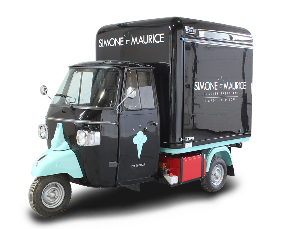 Electric Ice Cream Van Simon et Maurice Sleek, Silent, Ecological