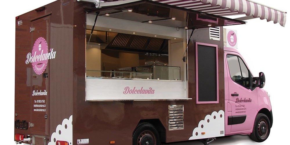 Ice Cream Food Truck Dolcelavita built on Renault Van for Dolcelavita