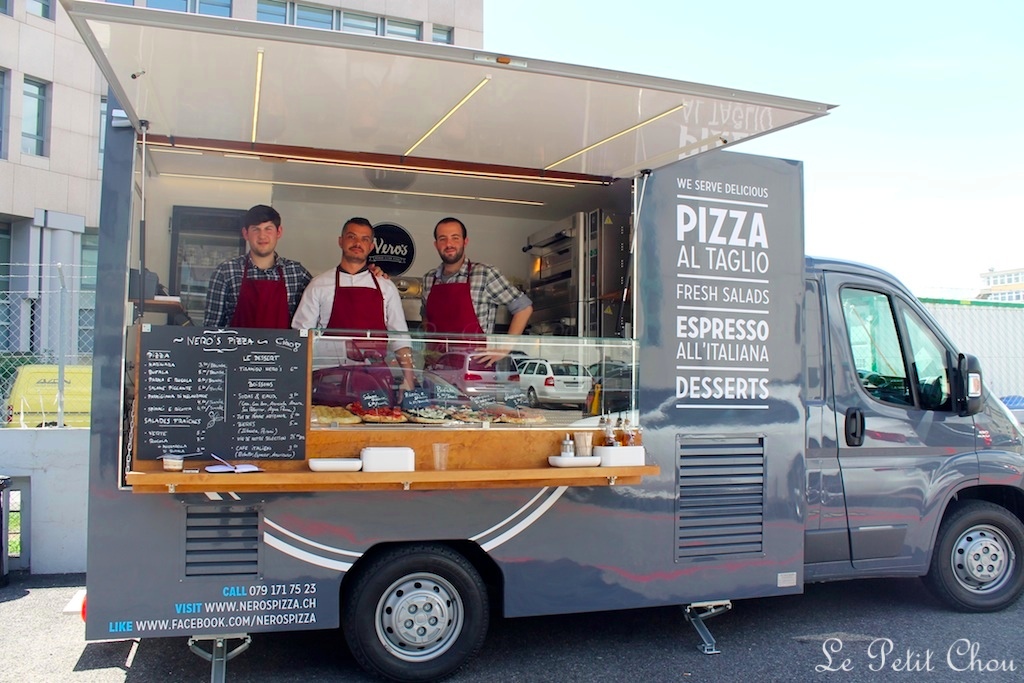 camion de pizza avec fours électriques neros pizza