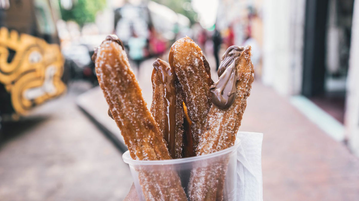 churros to eat on the street as typical Spanish street food