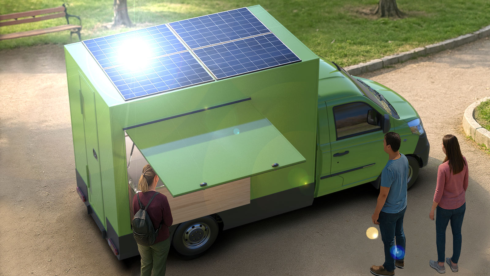 Piaggio Porter FX avec système photovoltaïque