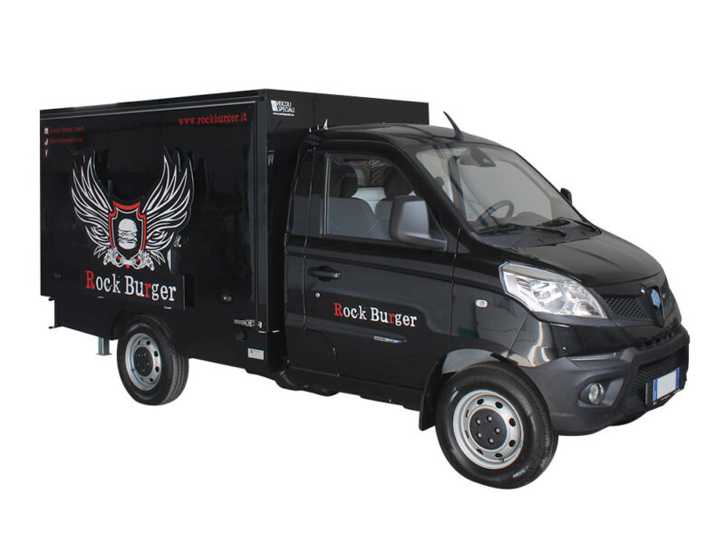 hamburger truck piaggio porter designed for rock burger by VS