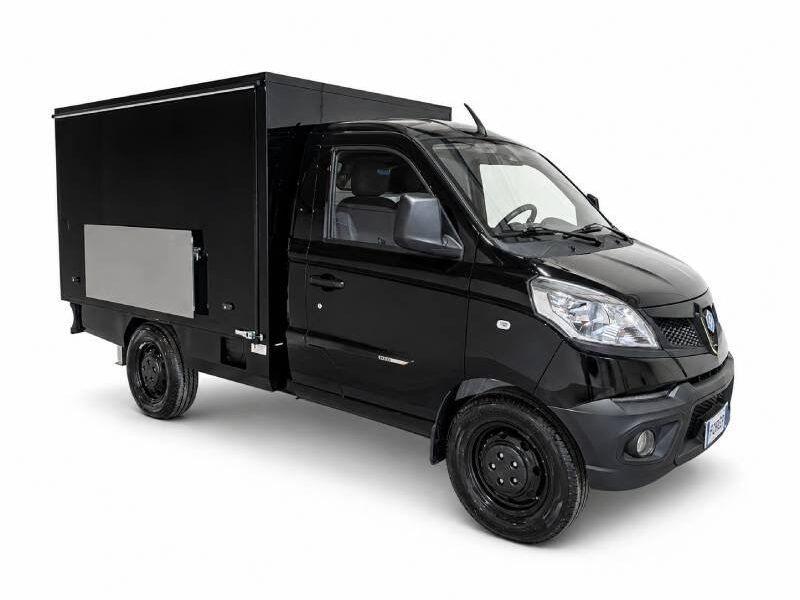 Deli Food Truck Latteria San Pietro on a Piaggio Porter electric vehicle